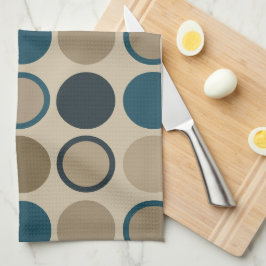 Blauwgroen en aanraakcirkels T Theedoek