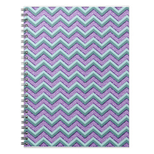 Blauwgroen en Amethist ZigZag Notitieboek