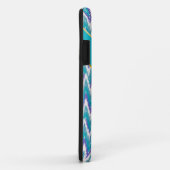 Blauwgroen en Amethyst iKat ZigZag patroon Case-Mate iPhone Case (Achterkant/rechts)