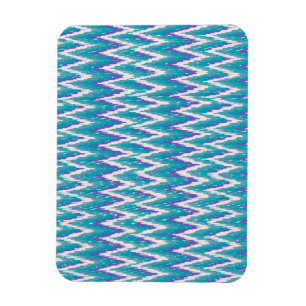 Blauwgroen en Amethyst iKat ZigZag patroon Magneet