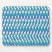 Blauwgroen en Amethyst iKat ZigZag patroon Muismat (Voorkant)
