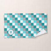 Blauwgroen en Aqua Gecontroleerd overeenkomend mon Bad Handdoek (Handdoek)