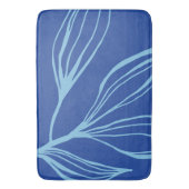 Blauwgroen en blauw Abstract marien leven Bath Mat (Voorkant Verticaal)