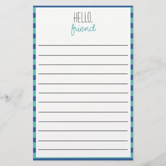 Blauwgroen en blauw gelijnd banketbakkerij (Voorkant)