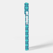 Blauwgroen en blauw marokkerpatroon - Monogrammen Case-Mate iPhone Case (Achterkant / Links)