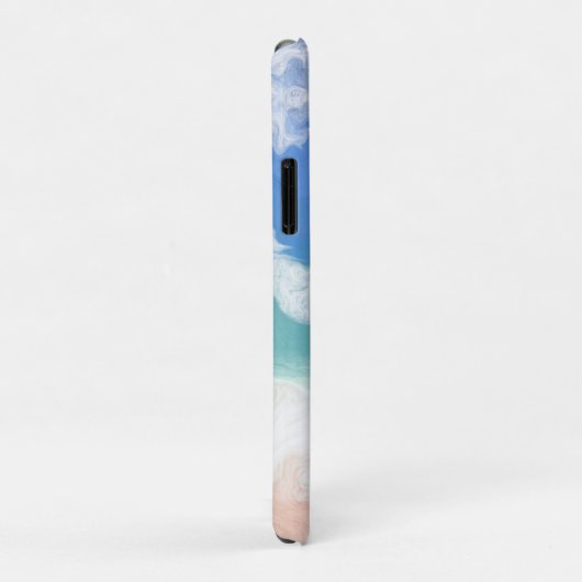 Blauwgroen en blauwe oceaangolven digitale kunst Case-Mate iPhone case (Achterkant/rechts)