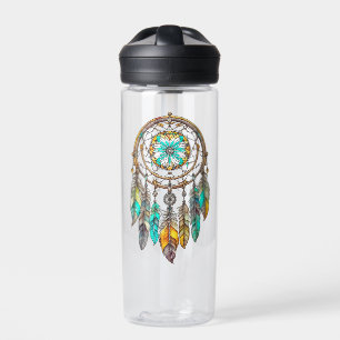 Blauwgroen en Bruin Dreamcatcher Zoete dromen Waterfles