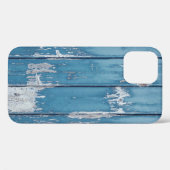 Blauwgroen en bruin houten plaat Case-Mate iPhone case (Achterkant (horizontaal))