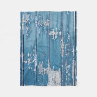 Blauwgroen en bruin houten plaat fleece deken