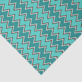 Blauwgroen en bruine Chevron Tissuepapier (Detail)