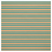 Blauwgroen en bruine lijnen stof (Swatch)