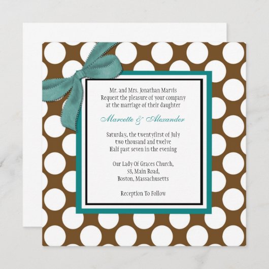 Blauwgroen en bruine pokadodenweddenschap kaart (Voorkant / Achterkant)