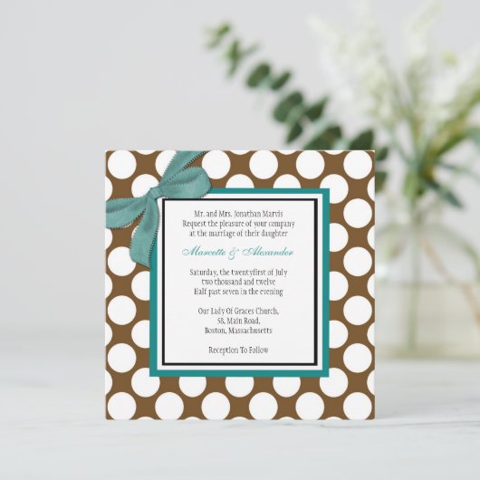 Blauwgroen en bruine pokadodenweddenschap kaart (Staand voorkant)