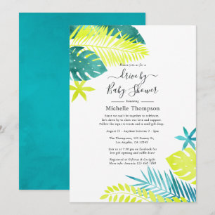 Blauwgroen en citroen tropische aandrijving door d kaart