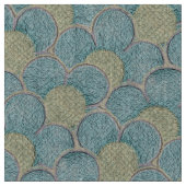 Blauwgroen en gele bloemen met groot formaat stof (Close Up)