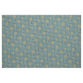 Blauwgroen en gele bloemen met groot formaat stof (Fat Quarter)