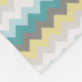 Blauwgroen en gele Chevron Winter Tree Blanket Fleece Deken (Hoek)