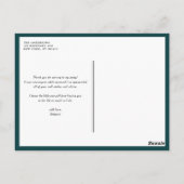 Blauwgroen en gele Confetti Stippen Modern Dank u Briefkaart (Achterkant)