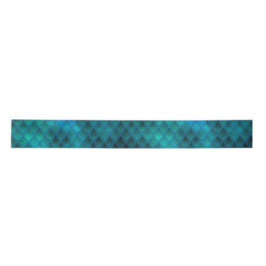 Blauwgroen en glitterdrakenschalen vormgeven lint (Voorkant)