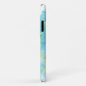 Blauwgroen en goud Case-Mate iPhone case (Achterkant/rechts)