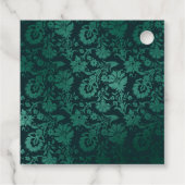 Blauwgroen en Goud  Kroon Aquamarijn Edelsteen Bedankjes Labels (Achterkant)