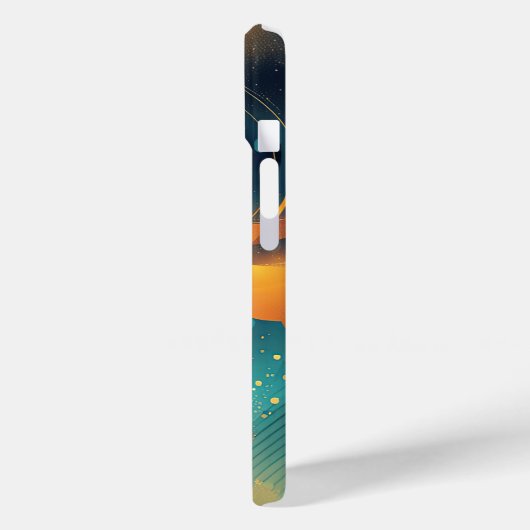 Blauwgroen en gouden bol Abstract Case-Mate iPhone Case (Achterkant / Links)