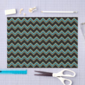 Blauwgroen en gouden Chevron Tissue Paper Tissuepapier (Craft)