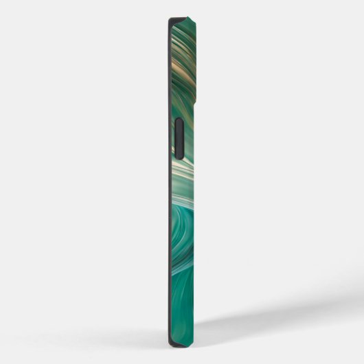 Blauwgroen en gouden glasachtige werveling Case-Mate iPhone case (Achterkant / Rechts)