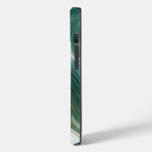 Blauwgroen en gouden glasachtige werveling Case-Mate iPhone case (Achterkant / Links)