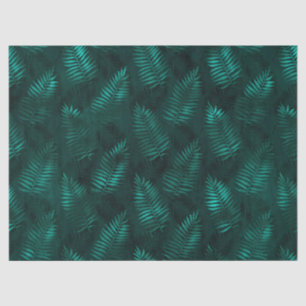 Blauwgroen en Gouden Leopard-Reeks Ontwerp 12 Tissuepapier