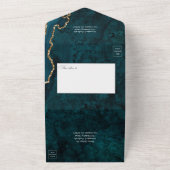 Blauwgroen en gouden oorlogen in één uitnodiging (Buitenkant)