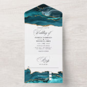 Blauwgroen en gouden oorlogen in één uitnodiging (Binnen)