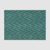 Blauwgroen en gouden pijlen tissuepapier (Voorkant)