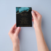 blauwgroen en goudslager flyer (Hand)