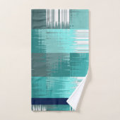 Blauwgroen en grijze handdoekset bad handdoek (Handdoek)