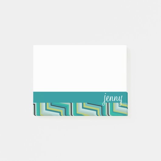 Blauwgroen en groene jenny post-it® notes (Voorkant)