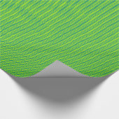 Blauwgroen en kalkgroen Chevron Pattern Cadeaupapier (Hoek)