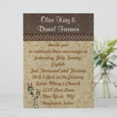 Blauwgroen en koperen Giraffes Weddenschap Kaart (Staand voorkant)