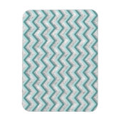 Blauwgroen en kristal zigzagpatroon magneet (Verticaal)