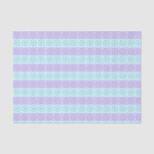 Blauwgroen en lavender Floral Tissuepapier