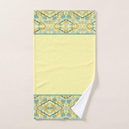 Blauwgroen en Lemon Pattern Bad Handdoek (Handdoek)