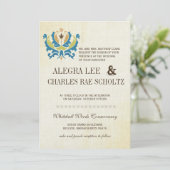 Blauwgroen en Limoen- Damask Modern Chalkboard Uit Kaart (Staand voorkant)