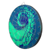 Blauwgroen en Navy Nautical Octopus Tentacle Dartbord (Voorkant Rechts)