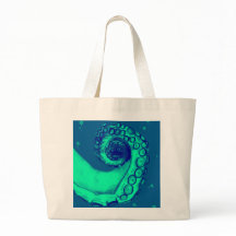 Blauwgroen en Navy Nautical Octopus Tentacle
