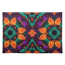 Blauwgroen en Oranje bloemen