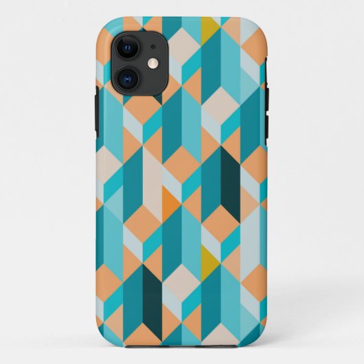 Blauwgroen en Oranje modellen Case-Mate iPhone Case (Achterkant)