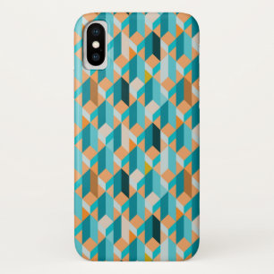 Blauwgroen en Oranje modellen iPhone X Hoesje