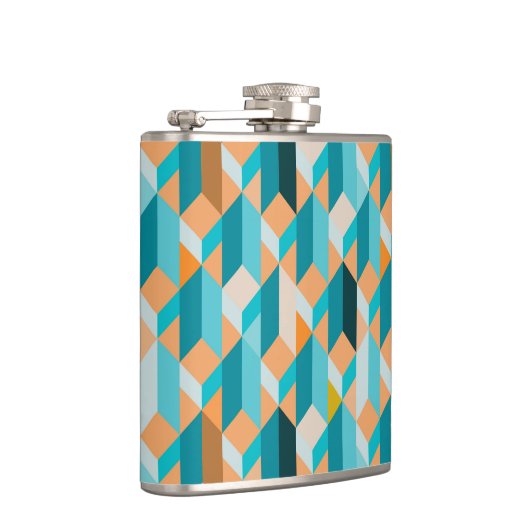 Blauwgroen en Oranje modellen Heupfles (Rechts)