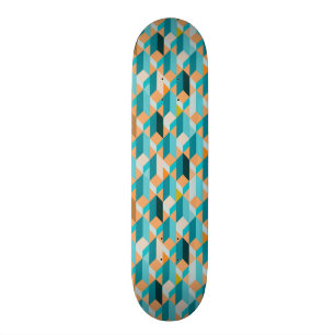 Blauwgroen en Oranje modellen Skateboard