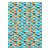 Blauwgroen en Oranje modellen Tafelkleed (Voorkant)